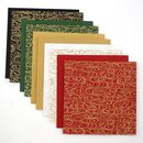 Double Color Goldmuster-Washi Kinkanze 15 cm, 15 Blatt