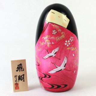 Kokeshi Hisho Tsuru (fliegender Kranich)