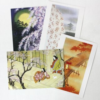 Postkartenset Kirschblüten & Ahorn