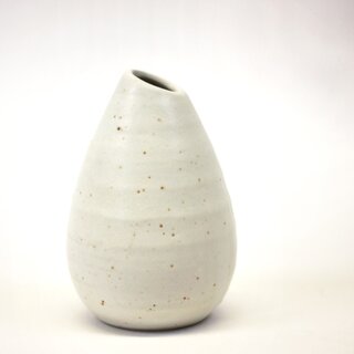 Kleine Vase,  wei, 10 cm hoch