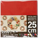 Craft-Papier in 10 Farben, 25 cm, 40 Blatt
