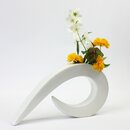 Ikebanagefäß Bogen weiß, 30,5 x 16 cm